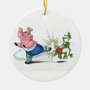 En Céramique Ornement de côtelette de porc