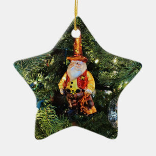 En Céramique Ornement de Cowboy Père Noël