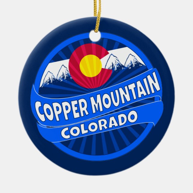 En Céramique Ornement de cuivre d'éclat de montagne du Colorado (Devant)