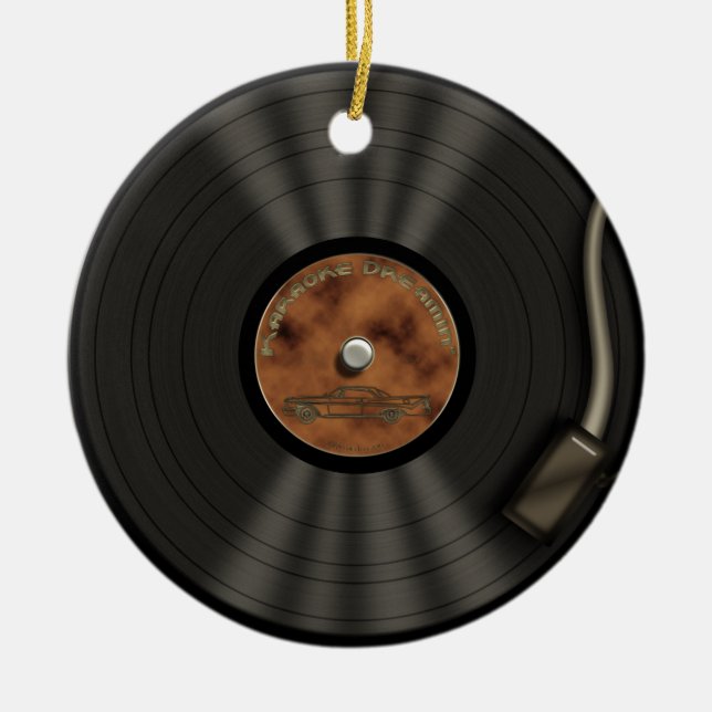 En Céramique Ornement de disque vinyle de roi LP de karaoke (Devant)