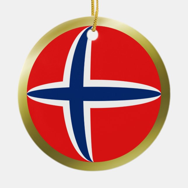 En Céramique Ornement de drapeau norvégien (Devant)