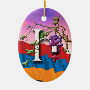 En Céramique Ornement de "Eni" d'initiales d'alphabet arménien