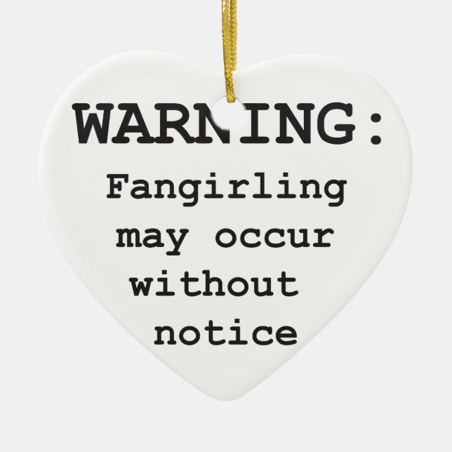 En Céramique Ornement de Fangirling (Devant)