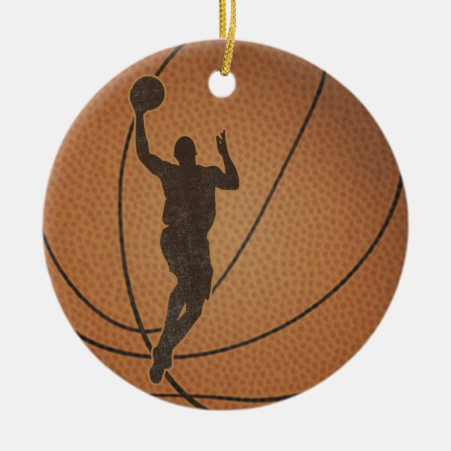 En Céramique Ornement de garçon de basket-ball (Devant)