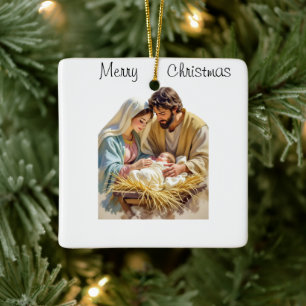 En Céramique Ornement de Jésus bébé
