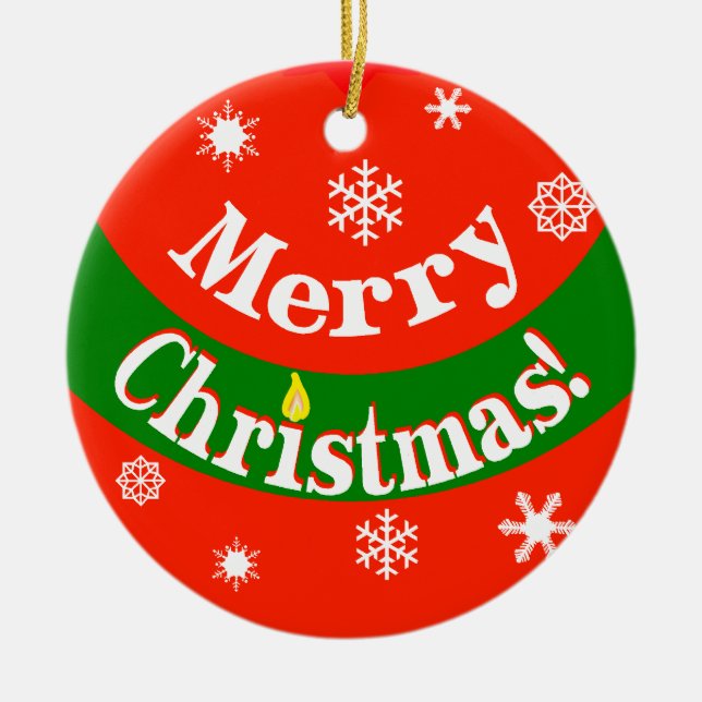 En Céramique Ornement de Joyeux Noël (Devant)