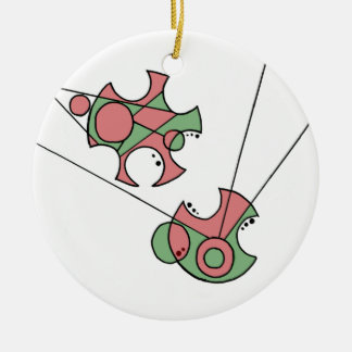En Céramique Ornement de Joyeux Noël (écrit dans Gallifreyan)