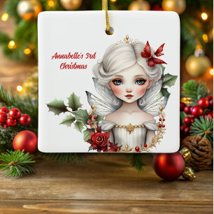 En Céramique Ornement de la fée de Noël