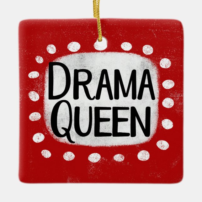 En Céramique Ornement de la reine dramatique (Devant)