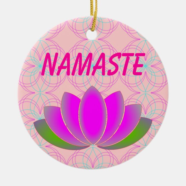 En Céramique Ornement de lotus de Namaste (Devant)
