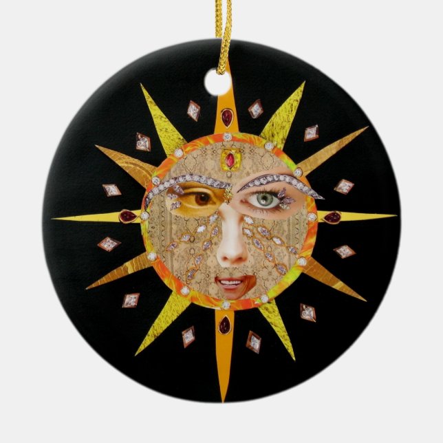 En Céramique Ornement de mandala de 2010 Sun (Devant)