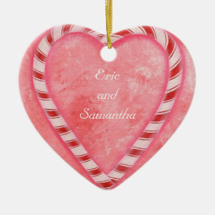En Céramique Ornement de mariage de coeur de sucre de canne,