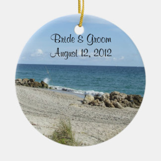 En Céramique Ornement de mariage de plage de la Floride