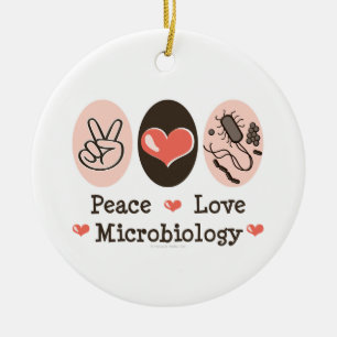 En Céramique Ornement de microbiologie d'amour de paix