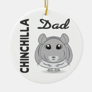 En Céramique Ornement de papa de chinchilla