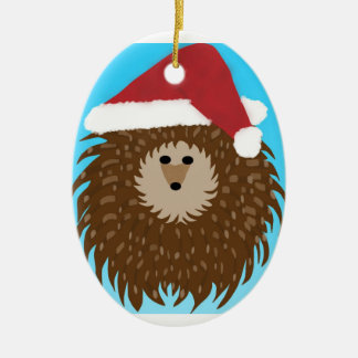 En Céramique Ornement de Père Noël Hedgie