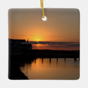 En Céramique Ornement de photo de coucher de soleil