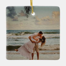 Ornement de photo de couple personnalisé, Noël pho