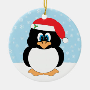 En Céramique Ornement de pingouin de Joyeux Noël