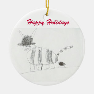 En Céramique Ornement de Poo de chat