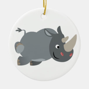 En Céramique Ornement de remplissage de rhinocéros de bande