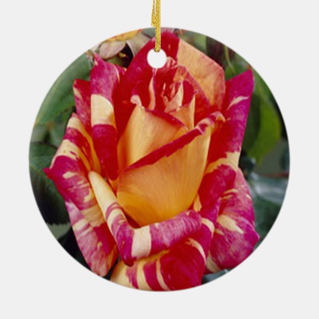 En Céramique Ornement de roses jaunes roses (Dos)