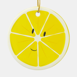 En Céramique Ornement de sourire du citron  