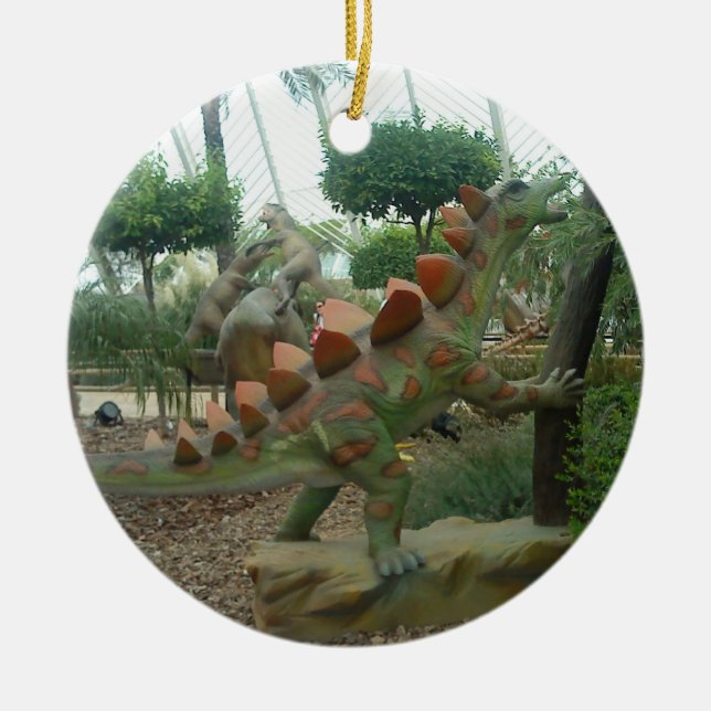 En Céramique Ornement de Stegosaurus Dinosaur (Devant)