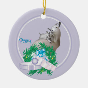 En Céramique Ornement de vacances de la couronne de chèvre pygm