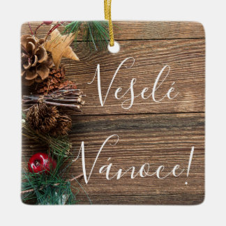 En Céramique Ornement de Veselé Vánoce Chrsitmas