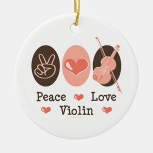 En Céramique Ornement de violon d'amour de paix