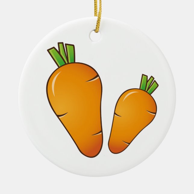 En Céramique Ornement des carottes (Devant)