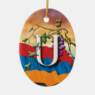 En Céramique Ornement des initiales "Se" d'alphabet arménien