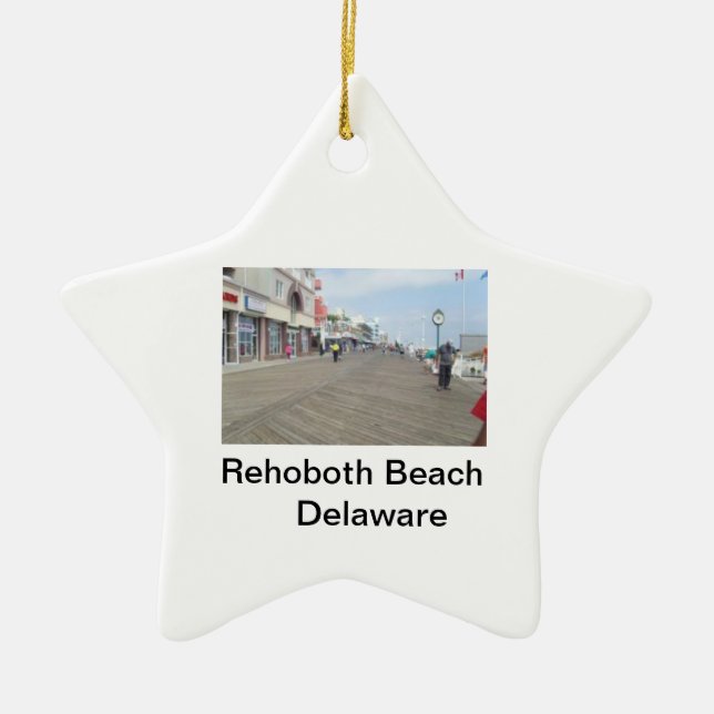 En Céramique Ornement d'étoile du Delaware de promenade de (Devant)