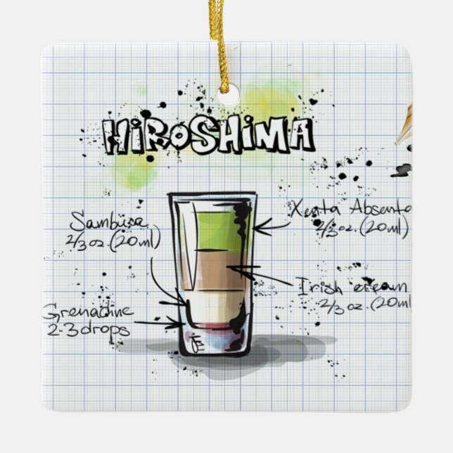 En Céramique Ornement d'Hiroshima (Devant)