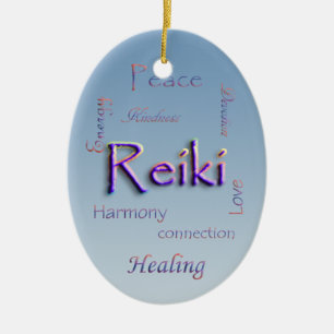 En Céramique Ornement d'ovale de Reiki