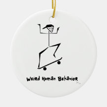 Ornement drôle de Noël de panneau de patin