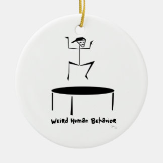 En Céramique Ornement drôle de Noël de trempoline