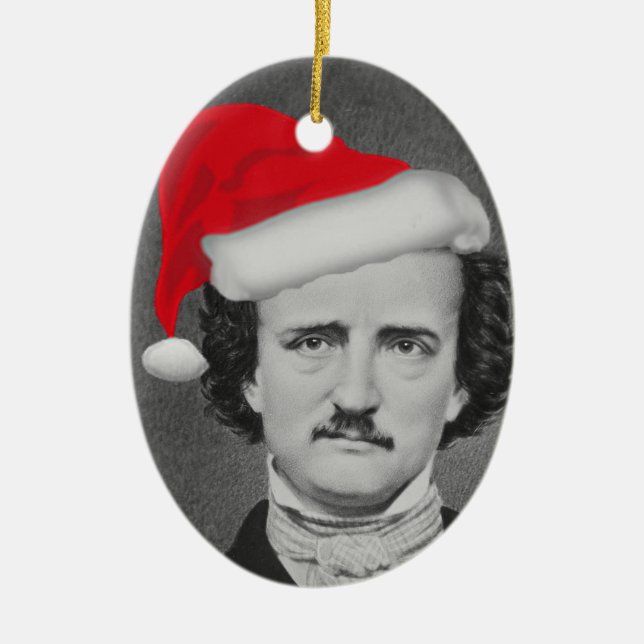 En Céramique Ornement drôle d'Edgar A. Poe Christmas de (Devant)