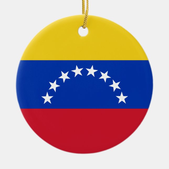 En Céramique Ornement du drapeau du Venezuela (Devant)