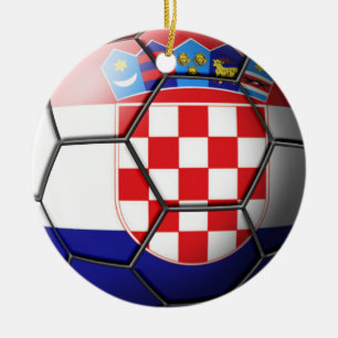 En Céramique Ornement du football de la Croatie
