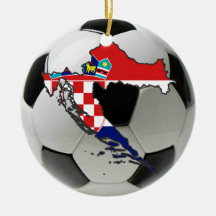 En Céramique Ornement du football du football de la Croatie