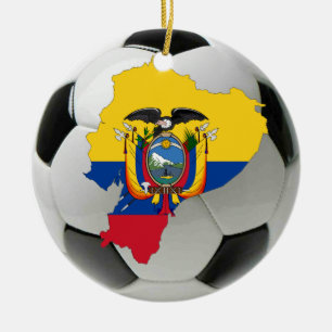 En Céramique Ornement du football du football de l'Equateur