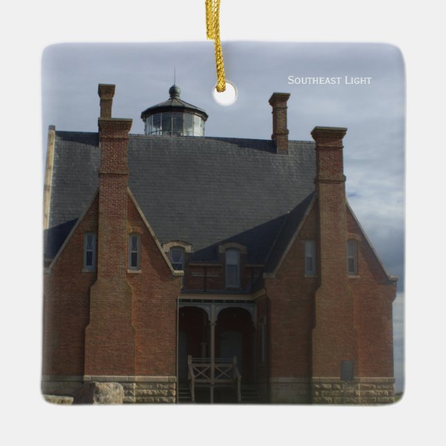 En Céramique Ornement du phare Southeast Light  (Devant)