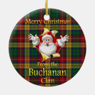 En Céramique Ornement écossais de Noël de Buchanan de clan
