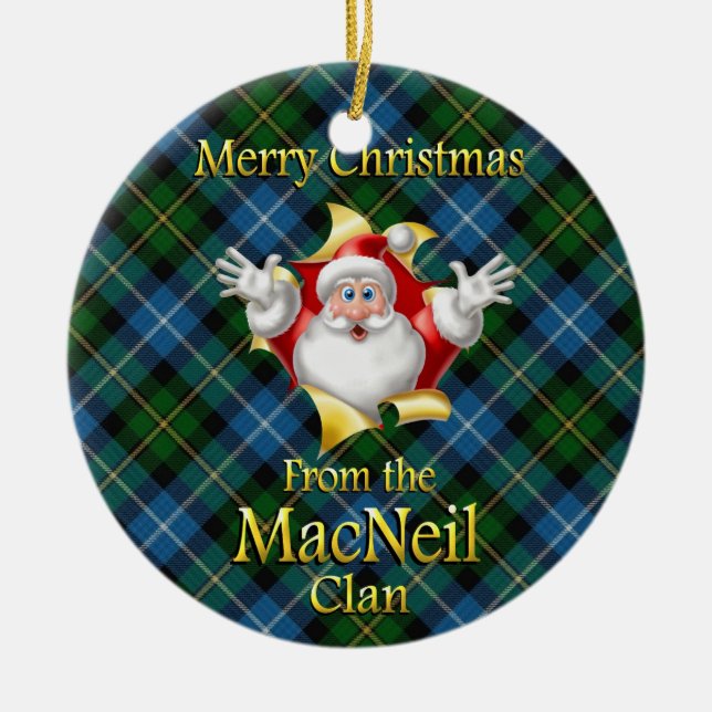 En Céramique Ornement écossais de Noël de MacNeil de clan (Devant)