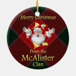 En Céramique Ornement écossais de Noël de McAlister de clan