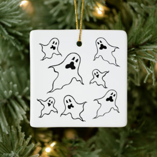 En Céramique Ornement Éffrayant d'Halloween Ghosts