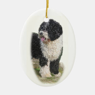 En Céramique Ornement espagnol de chien d'eau