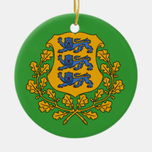 En Céramique Ornement fait sur commande de Noël d'ESTONIA*